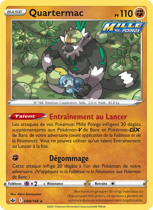 Carte Pokémon Quartermac de l'extension Règne de Glace