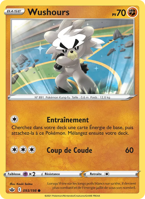 Carte Pokémon Wushours de l'extension Règne de Glace