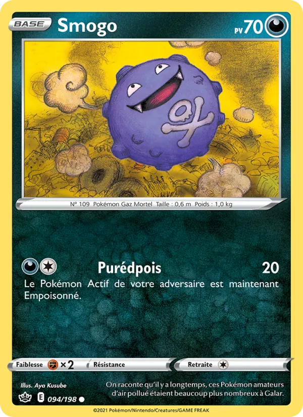 Carte Pokémon Smogo de l'extension Règne de Glace