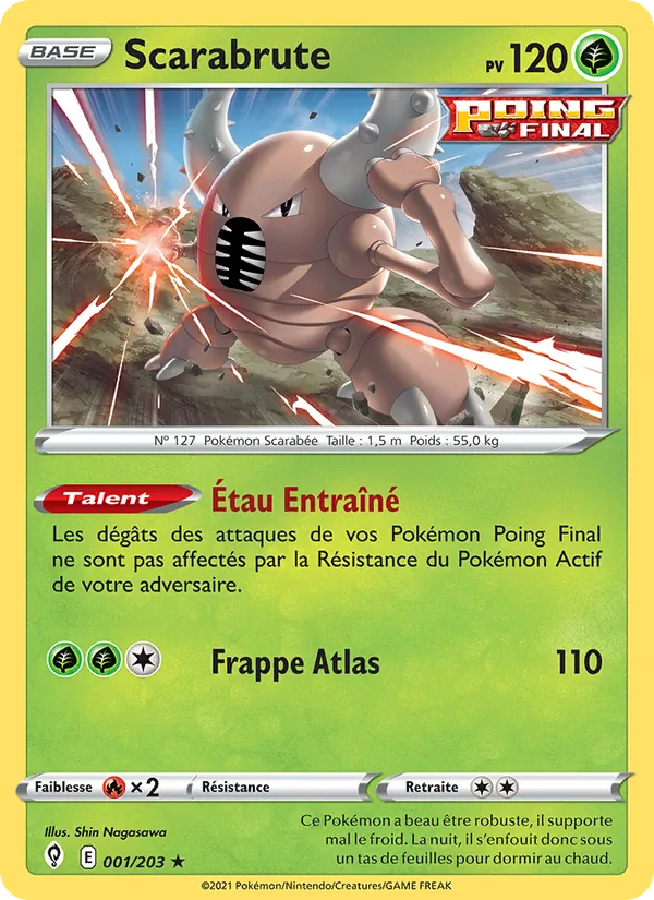 Carte Pokémon Scarabrute de l'extension Évolution Céleste