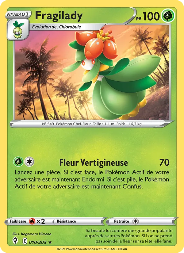 Carte Pokémon Fragilady de l'extension Évolution Céleste