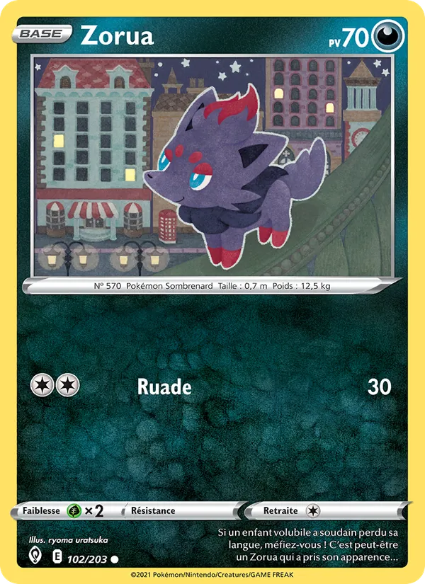 Carte Pokémon Zorua de l'extension Évolution Céleste