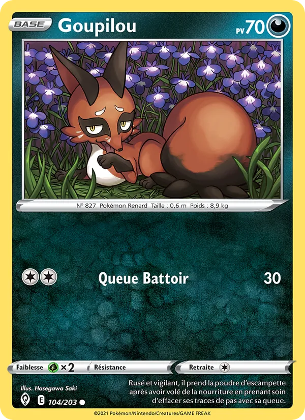 Carte Pokémon Goupilou de l'extension Évolution Céleste