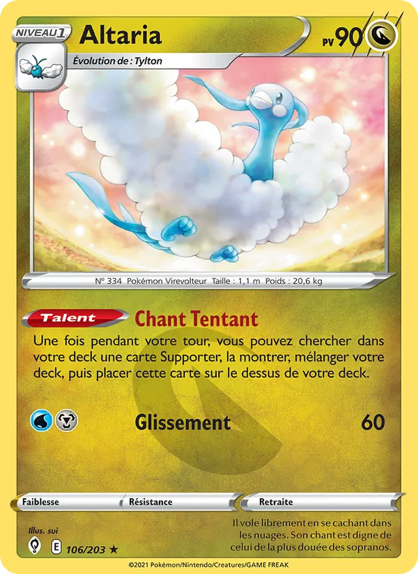 Carte Pokémon Altaria de l'extension Évolution Céleste