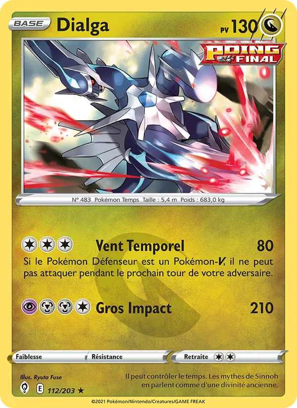 Carte Pokémon Dialga de l'extension Évolution Céleste