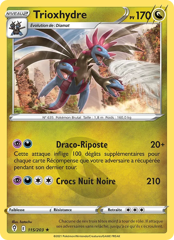 Carte Pokémon Trioxhydre de l'extension Évolution Céleste