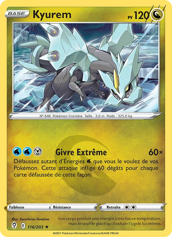 Carte Pokémon Kyurem de l'extension Évolution Céleste