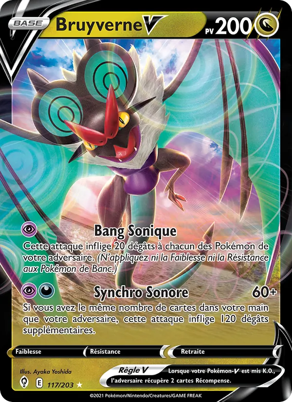 Carte Pokémon Bruyverne V de l'extension Évolution Céleste