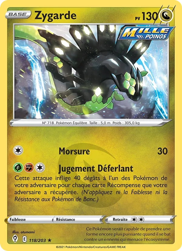 Carte Pokémon Zygarde de l'extension Évolution Céleste