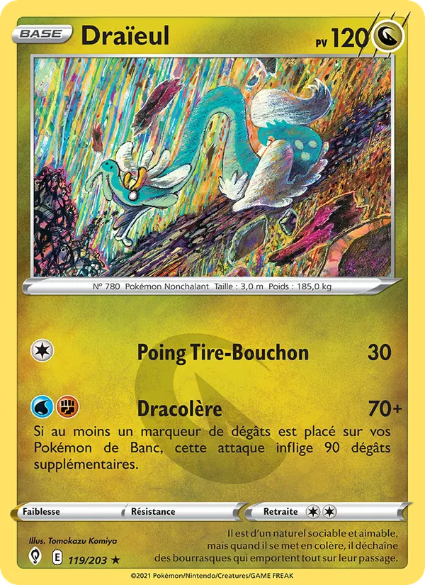 Carte Pokémon Draïeul de l'extension Évolution Céleste