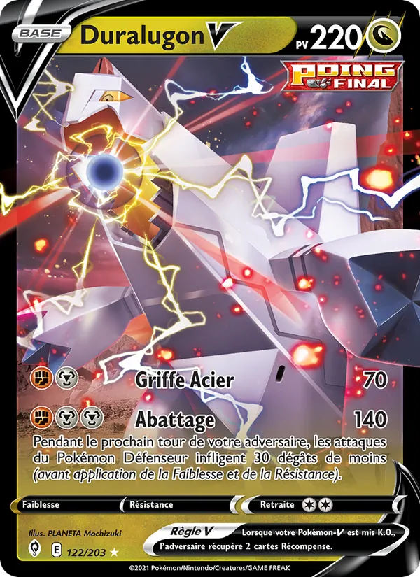 Carte Pokémon Duralugon V de l'extension Évolution Céleste