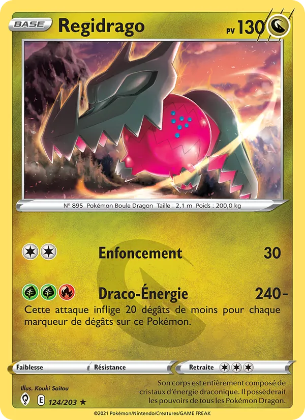 Carte Pokémon Regidrago de l'extension Évolution Céleste