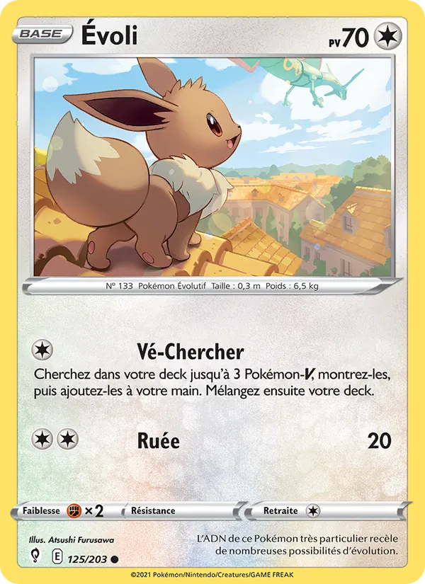 Carte Pokémon Évoli de l'extension Évolution Céleste