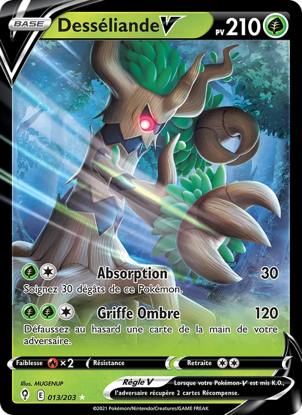 Carte Pokémon Desséliande V de l'extension Évolution Céleste