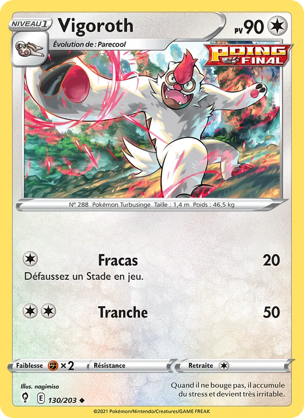 Carte Pokémon Vigoroth de l'extension Évolution Céleste