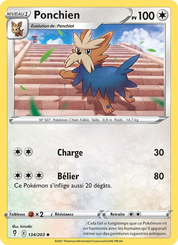 Carte Pokémon Ponchien de l'extension Évolution Céleste
