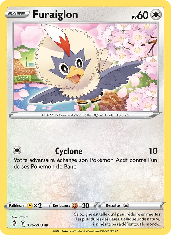 Carte Pokémon Furaiglon de l'extension Évolution Céleste