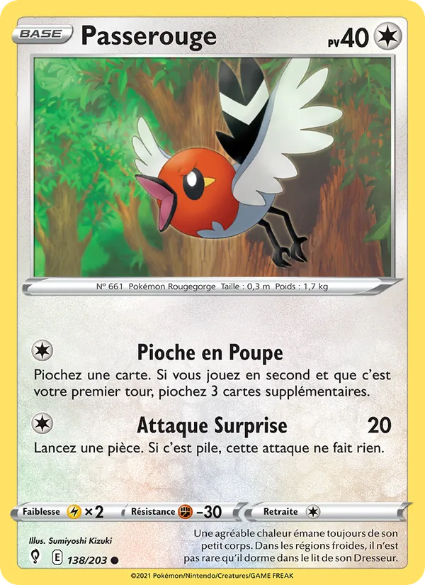 Carte Pokémon Passerouge de l'extension Évolution Céleste