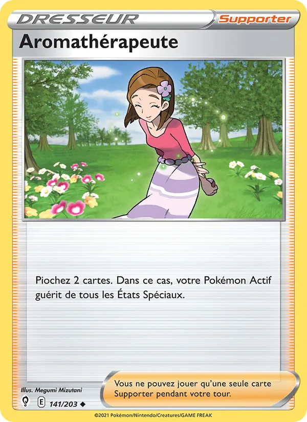 Carte Pokémon Aromathérapeute de l'extension Évolution Céleste