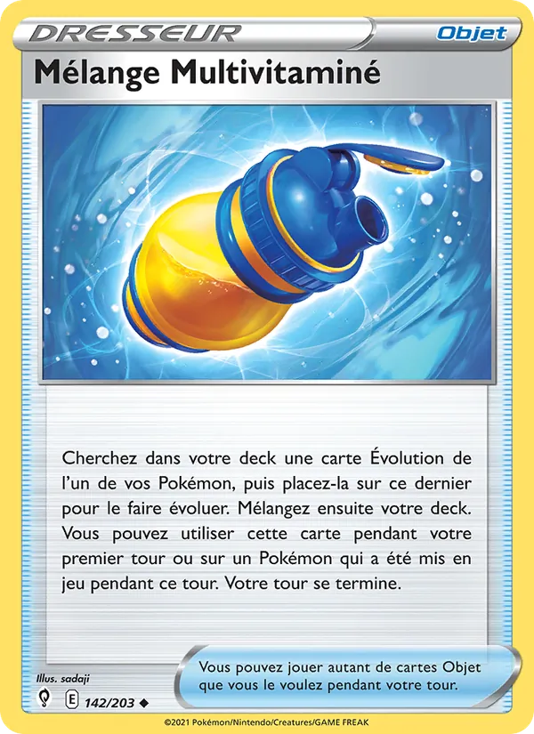Carte Pokémon Mélange Multivitaminé de l'extension Évolution Céleste
