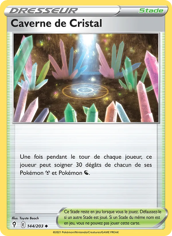 Carte Pokémon Caverne de Cristal de l'extension Évolution Céleste