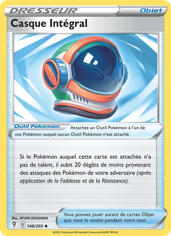 Carte Pokémon Casque Intégral de l'extension Évolution Céleste