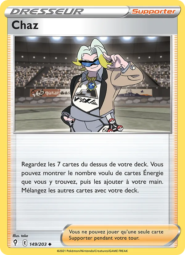 Carte Pokémon Chaz de l'extension Évolution Céleste