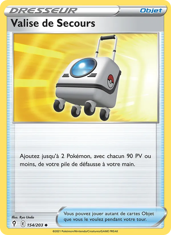 Carte Pokémon Valise de Secours de l'extension Évolution Céleste