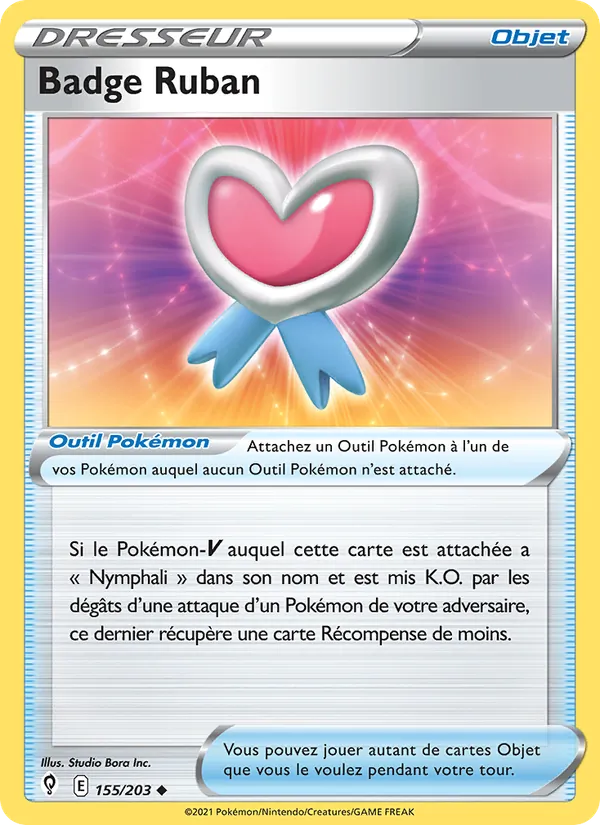 Carte Pokémon Badge Ruban de l'extension Évolution Céleste