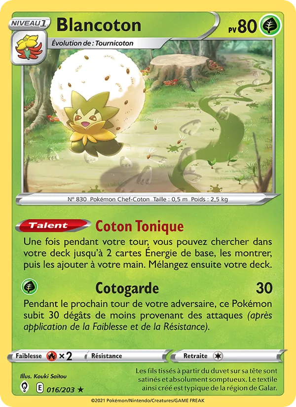 Carte Pokémon Blancoton de l'extension Évolution Céleste