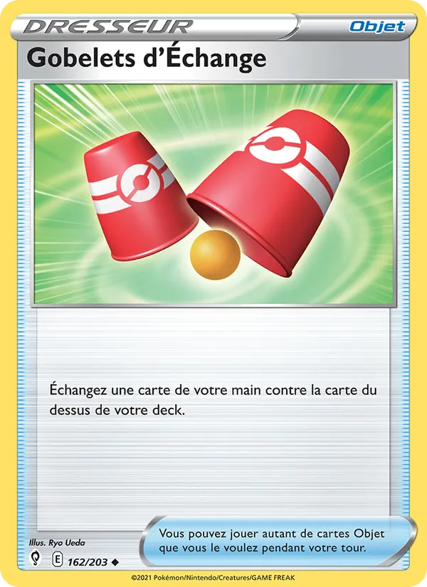Carte Pokémon Gobelets d'Échange de l'extension Évolution Céleste