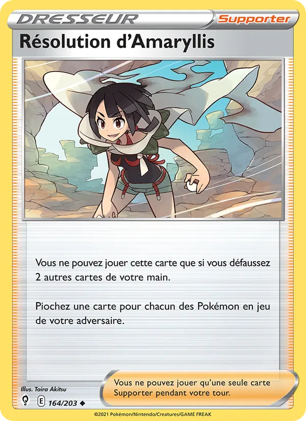 Carte Pokémon Résolution d'Amaryllis de l'extension Évolution Céleste