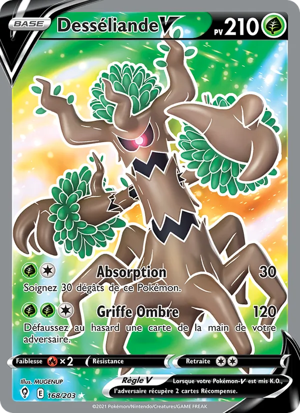 Carte Pokémon Desséliande V de l'extension Évolution Céleste