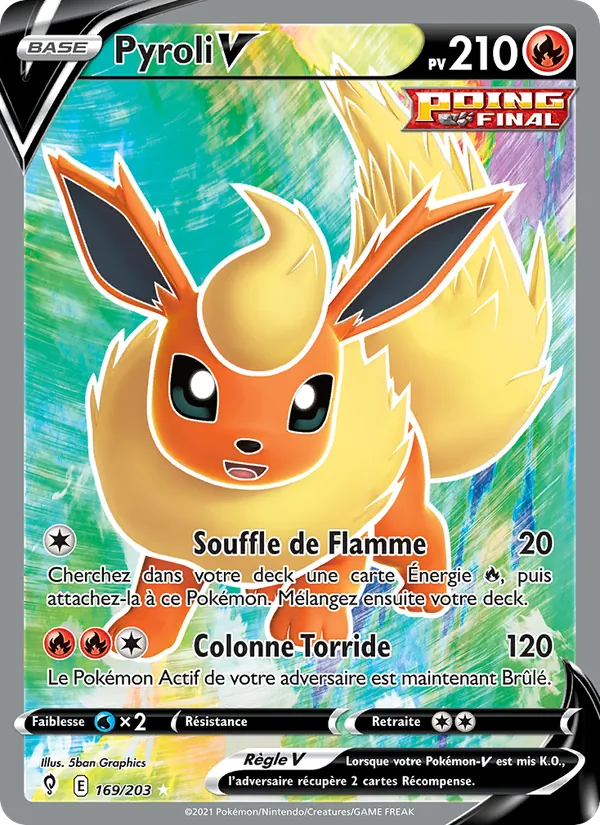 Carte Pokémon Pyroli V de l'extension Évolution Céleste