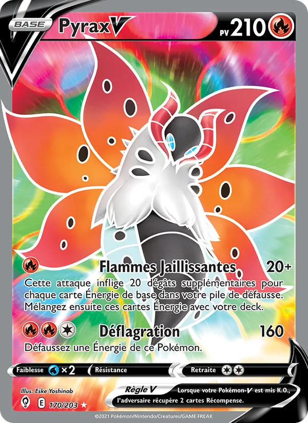 Carte Pokémon Pyrax V de l'extension Évolution Céleste