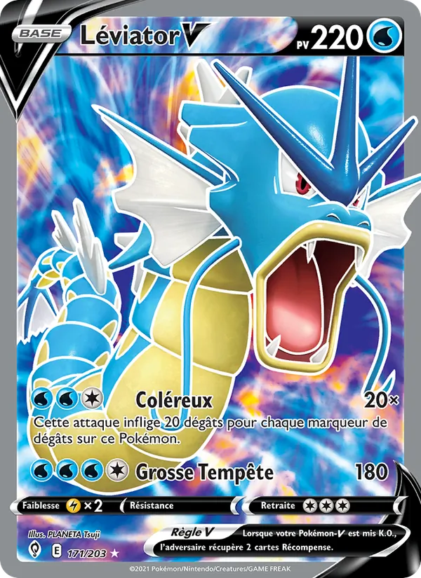 Carte Pokémon Léviator V de l'extension Évolution Céleste