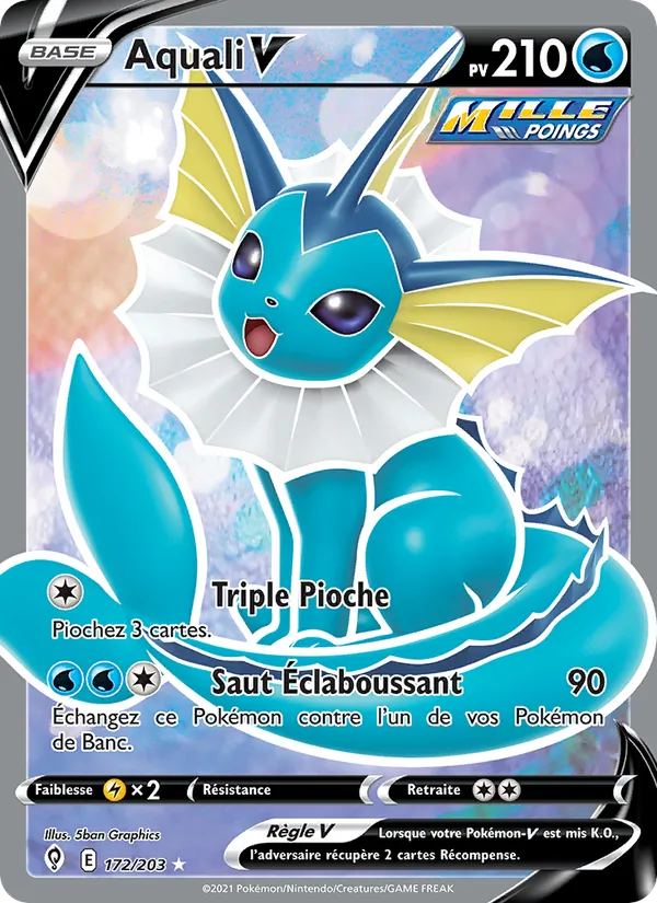 Carte Pokémon Aquali V de l'extension Évolution Céleste