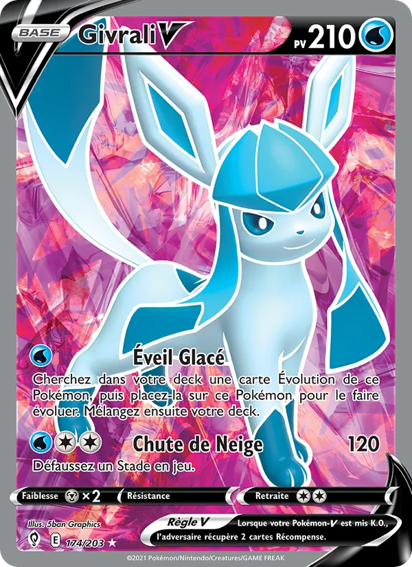 Carte Pokémon Givrali V de l'extension Évolution Céleste