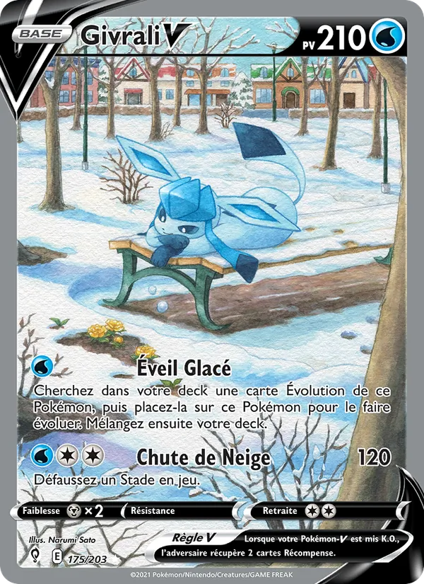 Carte Pokémon Givrali V de l'extension Évolution Céleste