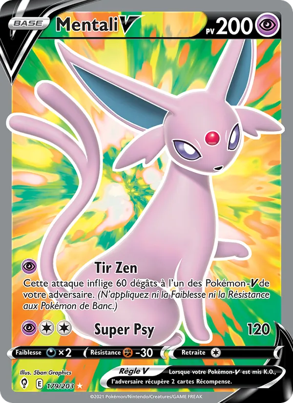 Carte Pokémon Mentali V de l'extension Évolution Céleste