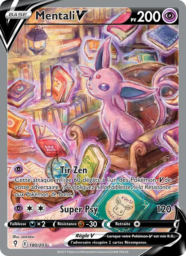 Carte Pokémon Mentali V de l'extension Évolution Céleste