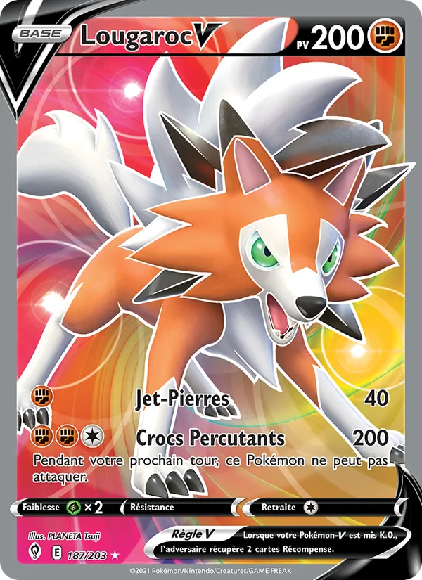 Carte Pokémon Lougaroc V de l'extension Évolution Céleste
