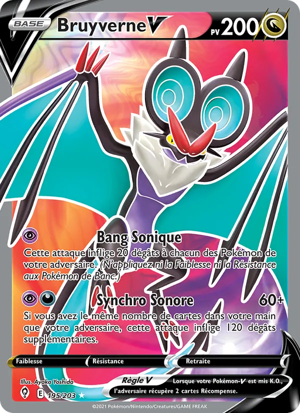 Carte Pokémon Bruyverne V de l'extension Évolution Céleste