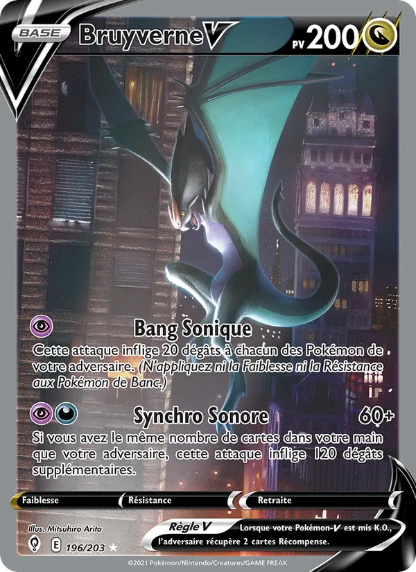 Carte Pokémon Bruyverne V de l'extension Évolution Céleste