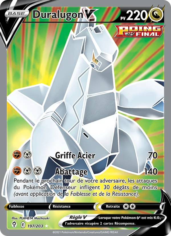 Carte Pokémon Duralugon V de l'extension Évolution Céleste