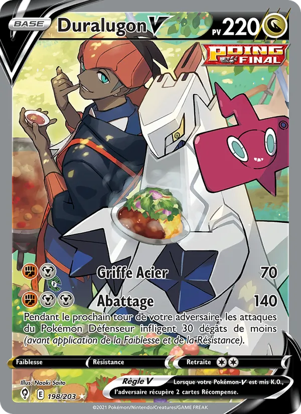 Carte Pokémon Duralugon V de l'extension Évolution Céleste