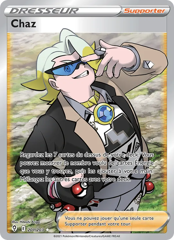 Carte Pokémon Chaz de l'extension Évolution Céleste