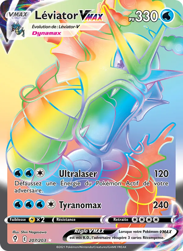 Carte Pokémon Léviator VMAX de l'extension Évolution Céleste