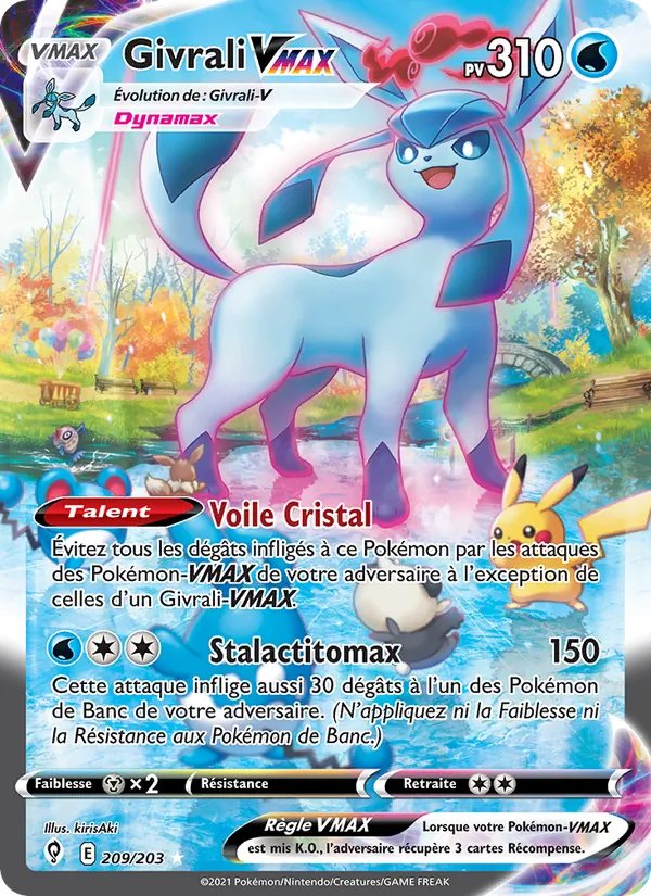 Carte Pokémon Givrali VMAX de l'extension Évolution Céleste