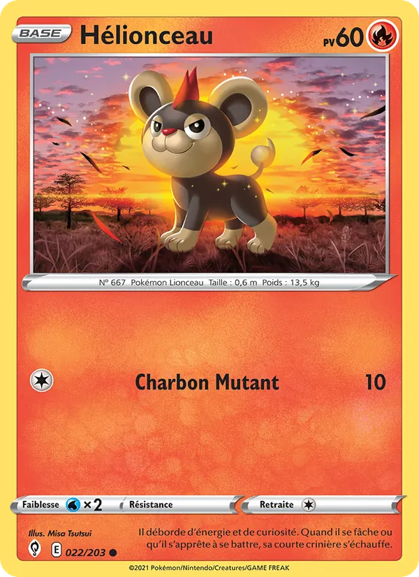 Carte Pokémon Hélionceau de l'extension Évolution Céleste